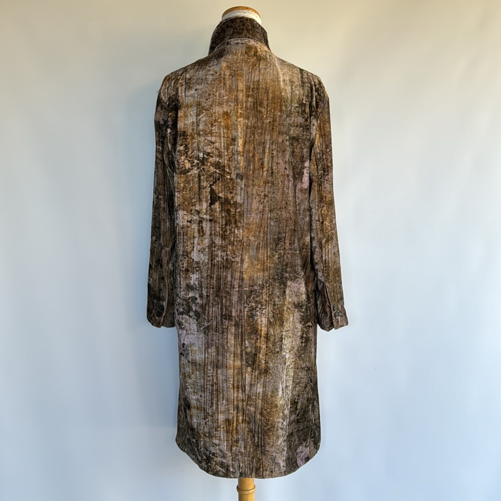 Nwt Zara Camo Velvet Long-Line Jacket - Sz S — image 5 of 7